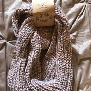 C.C Pink/Gray Infinity Scarf - NWT